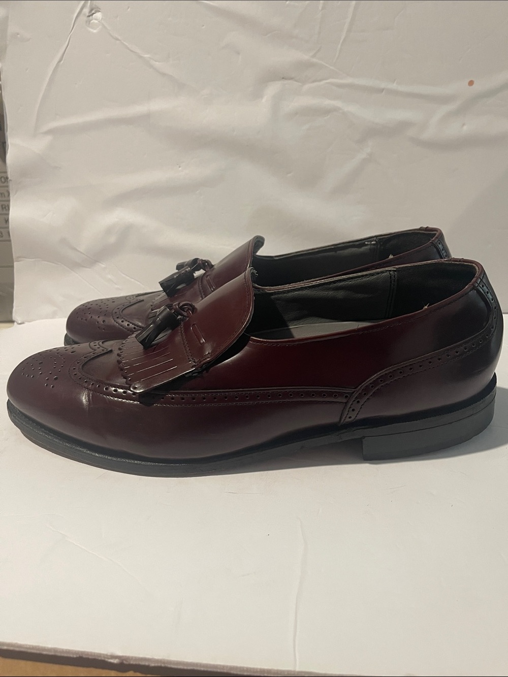 Men's Burgundy Leather dexter Slip-On Loafers